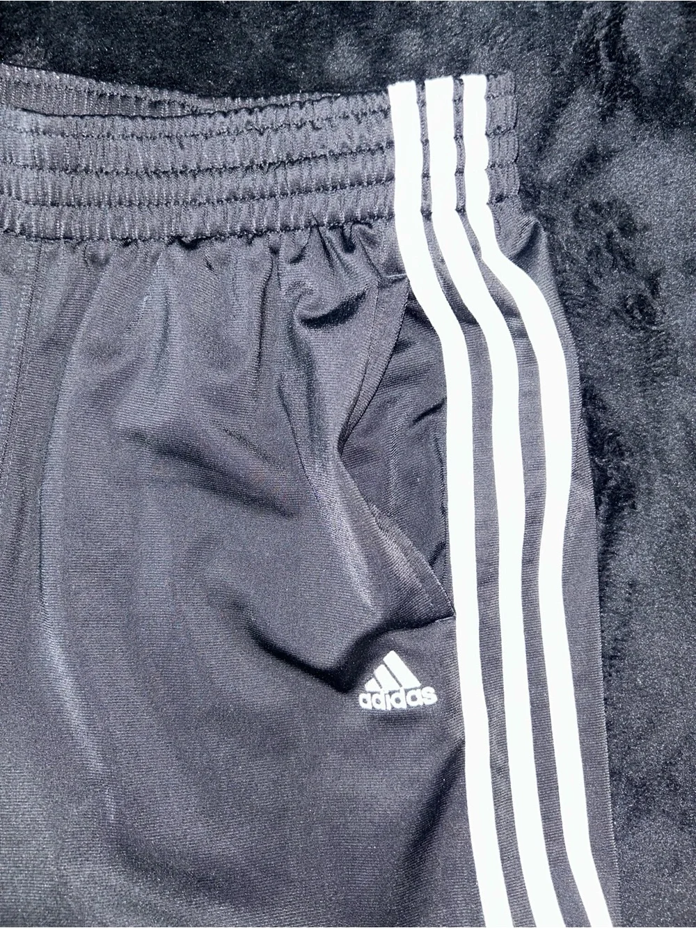 Vintage Y2k Adidas Sweatpants Men’s Small Black Loose Baggy Embroidery 3 Lines